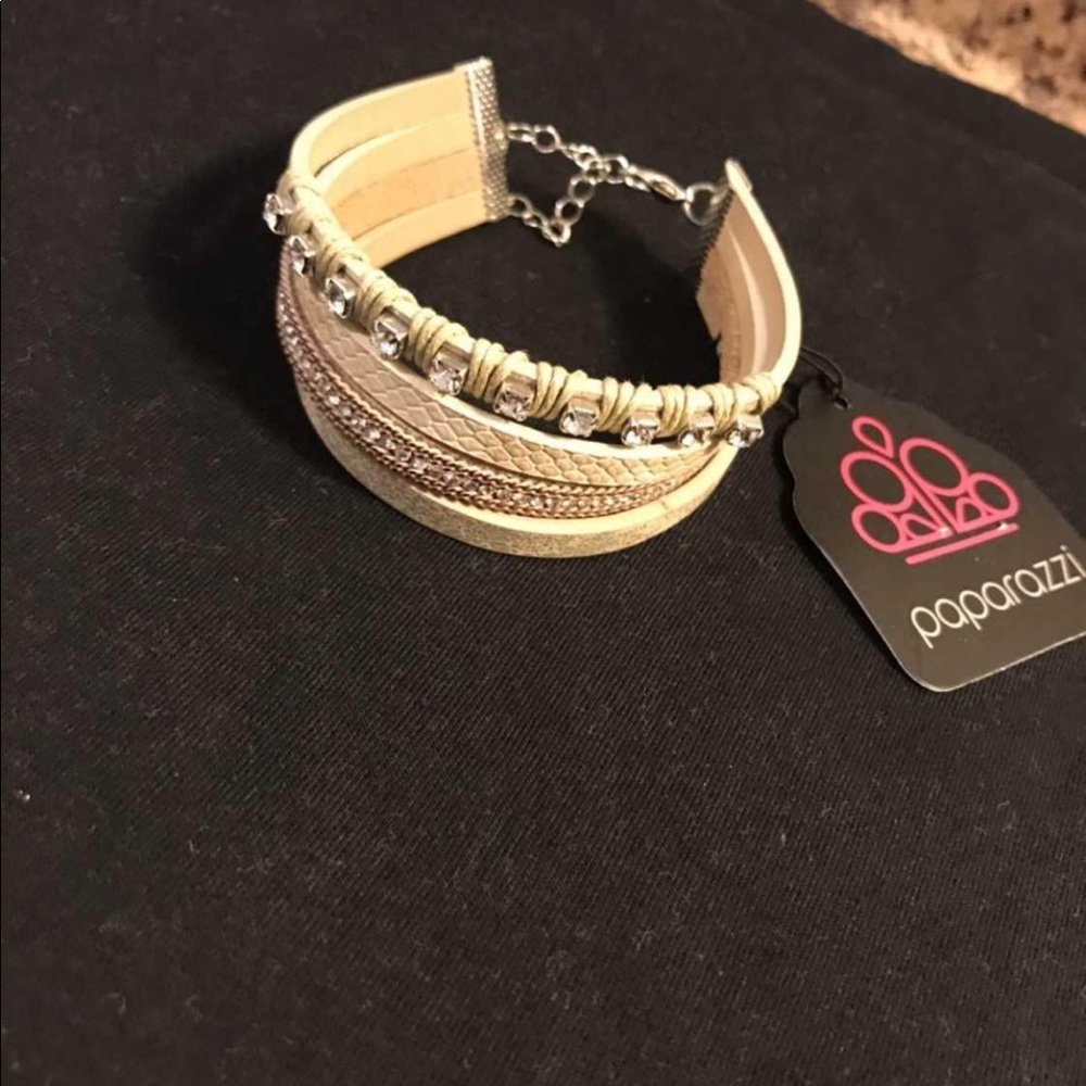 Paparazzi cream wrap bracelet